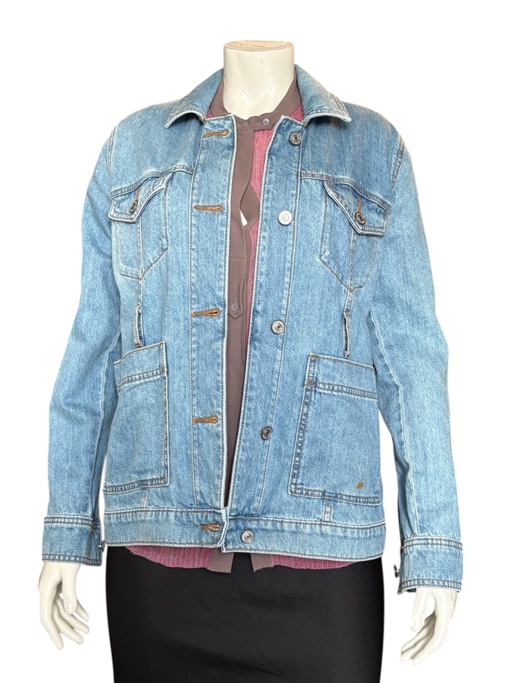 Abercrombie & Fitch Chore Denim Jacket Size XS Blue Denim Jean Jacket Casual
